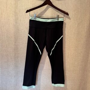 Lululemon Athletica Black and Mint Leggings